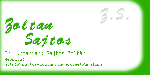 zoltan sajtos business card